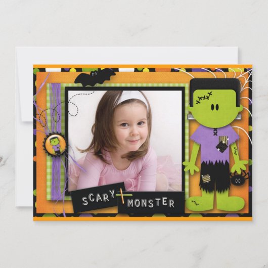 ハロウィーン誕生日 招待状 (正面)