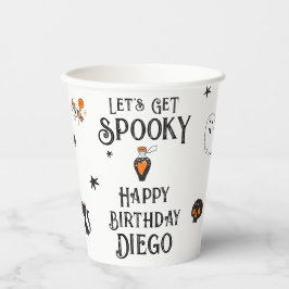 ハロウィーン誕生日「Let's Get」不気味ドードル 紙コップ