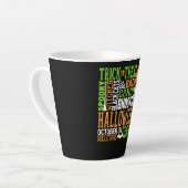 ハロウィーン語ジャンプンカラフルキュートスパイダーカボチャ カフェラテマグ (左アングル)