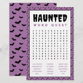 ハロウィーン語検索ゲーム | 幽霊のよく出る Wordゲーム 便箋