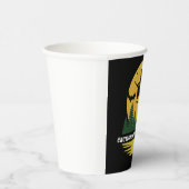 ハロウィーン警告ウィッチブロムスティックを飛んでいる横切る 紙コップ (右)