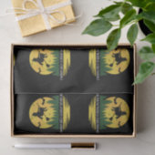 ハロウィーン警告ウィッチブロムスティックを飛んでいる横切る 薄葉紙 (ギフト)