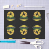 ハロウィーン警告ウィッチブロムスティックを飛んでいる横切る 薄葉紙 (クラフト)