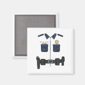 ハロウィーン警察官の衣装警官の男の子男の子の男性 マグネット (正面/裏面)