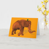 ハロウィーン象 カード (黄色い花)
