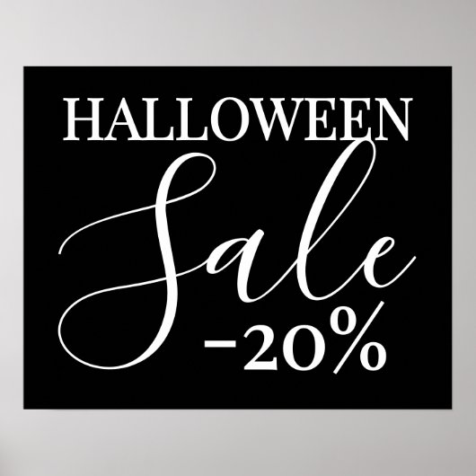 ハロウィーン販売サイン、小売販売の20%オフ ポスター (正面)