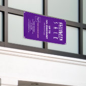 ハロウィーン販売割引ビジネスパープルバナー 横断幕 (ビルの外側)