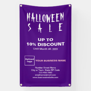 ハロウィーン販売割引ビジネスパープルバナー 横断幕