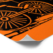 ハロウィーン販売!スケルトンサイクリストby J. Posada ポスター (角)