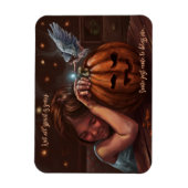 ハロウィーン賛美天使のかわいいオリジナルのアートワーク マグネット (縦)