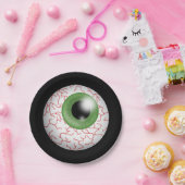 ハロウィーン赤い眼球不気味なパーティープレート ペーパープレート (パーティー)