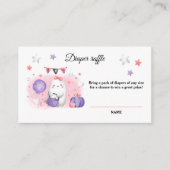 ハロウィーン赤ちゃんガールシャワーおむつラッフルカード エンクロージャーカード (正面)