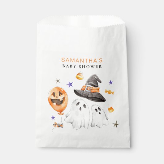 ハロウィーン赤ちゃんシャワーありがとう フェイバーバッグ (正面)