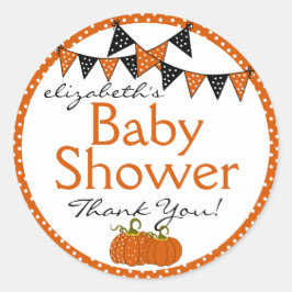 ハロウィーン赤ちゃんシャワーありがとう ラウンドシール