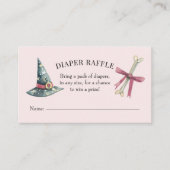 ハロウィーン赤ちゃんシャワーおむつラッフルインサートカード 名刺 (正面)