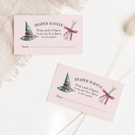 ハロウィーン赤ちゃんシャワーおむつラッフルインサートカード 名刺