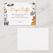 ハロウィーン赤ちゃんシャワーおむつラッフルインサート エンクロージャーカード (正面/裏面)