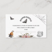 ハロウィーン赤ちゃんシャワーおむつラッフルエンクロージャカード エンクロージャーカード (正面)