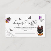 ハロウィーン赤ちゃんシャワーおむつラッフルエンクロージャカード エンクロージャーカード (正面)