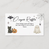 ハロウィーン赤ちゃんシャワーおむつラッフルカード エンクロージャーカード (正面)