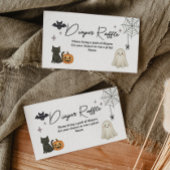 ハロウィーン赤ちゃんシャワーおむつラッフルカード エンクロージャーカード