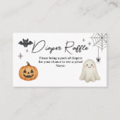 ハロウィーン赤ちゃんシャワーおむつラッフルカード エンクロージャーカード (正面)
