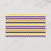 ハロウィーン赤ちゃんシャワーおむつラッフルカード 名刺 (裏面)