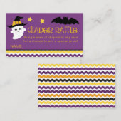 ハロウィーン赤ちゃんシャワーおむつラッフルカード 名刺 (正面/裏面)