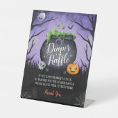 ハロウィーン赤ちゃんシャワーおむつラッフルサイン台座 台座サイン (正面)