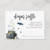 ハロウィーン赤ちゃんシャワーおむつラッフル エンクロージャーカード (正面)