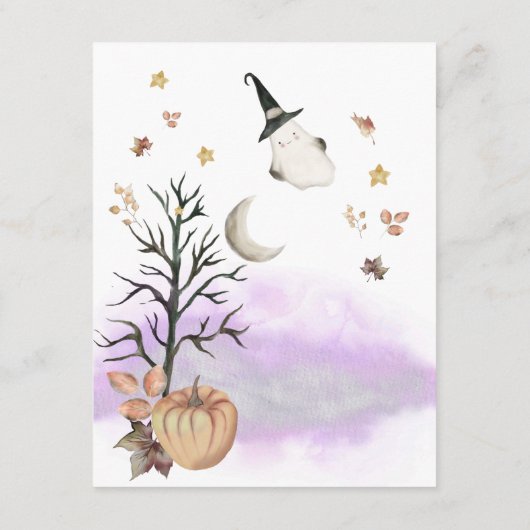 ハロウィーン赤ちゃんシャワーおむつラッフル。 エンクロージャーカード (裏面)