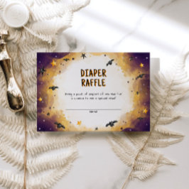 ハロウィーン赤ちゃんシャワーおむつラッフル エンクロージャーカード