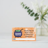 ハロウィーン赤ちゃんシャワーおむつラッフル エンクロージャーカード (スタンド正面)