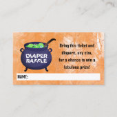 ハロウィーン赤ちゃんシャワーおむつラッフル エンクロージャーカード (正面)