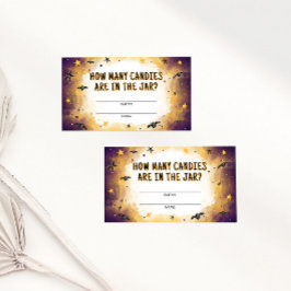 ハロウィーン赤ちゃんシャワーのゲームキャンディスカードの数 エンクロージャーカード