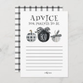 ハロウィーン赤ちゃんシャワーアドバイス ノートカード (正面/裏面)