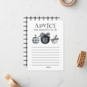 ハロウィーン赤ちゃんシャワーアドバイス ノートカード (正面/裏面インサイチュ)