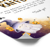 ハロウィーン赤ちゃんシャワーゲームおむつラッフルサイン ポスター (角)