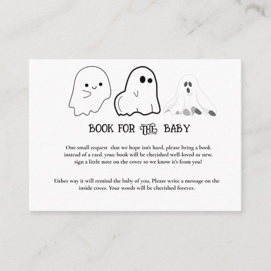 ハロウィーン赤ちゃんシャワーゲームベビーリクエストE エンクロージャーカード (正面)