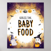 ハロウィーン赤ちゃんシャワーゲームベビー食べ物を推測 ポスター (正面)