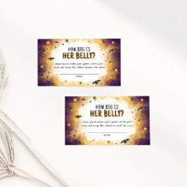 ハロウィーン赤ちゃんシャワーゲーム彼女の腹の大きさ エンクロージャーカード