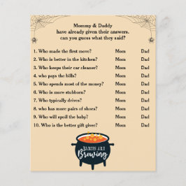 ハロウィーン赤ちゃんシャワーゲーム誰がママまたはパパ