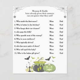 ハロウィーン赤ちゃんシャワーゲーム誰がママまたはパパ