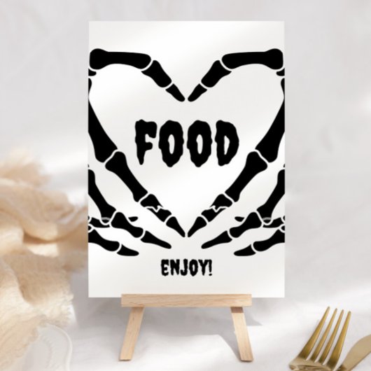 ハロウィーン赤ちゃんシャワーゴシック料理の看板 招待状