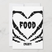 ハロウィーン赤ちゃんシャワーゴシック料理の看板 招待状 (正面)