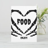 ハロウィーン赤ちゃんシャワーゴシック料理の看板 招待状 (スタンド正面)