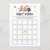 ハロウィーン赤ちゃんシャワービンゴゲームカード エンクロージャーカード (正面)