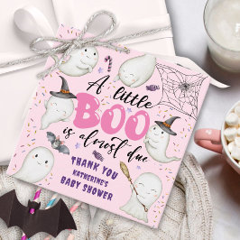 ハロウィーン赤ちゃんシャワーピンクの女の子かわいい小さなブー フェイバータグ