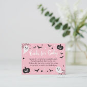 ハロウィーン赤ちゃんシャワーブックベビーカード エンクロージャーカード (スタンド正面)