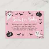 ハロウィーン赤ちゃんシャワーブックベビーカード エンクロージャーカード (正面)